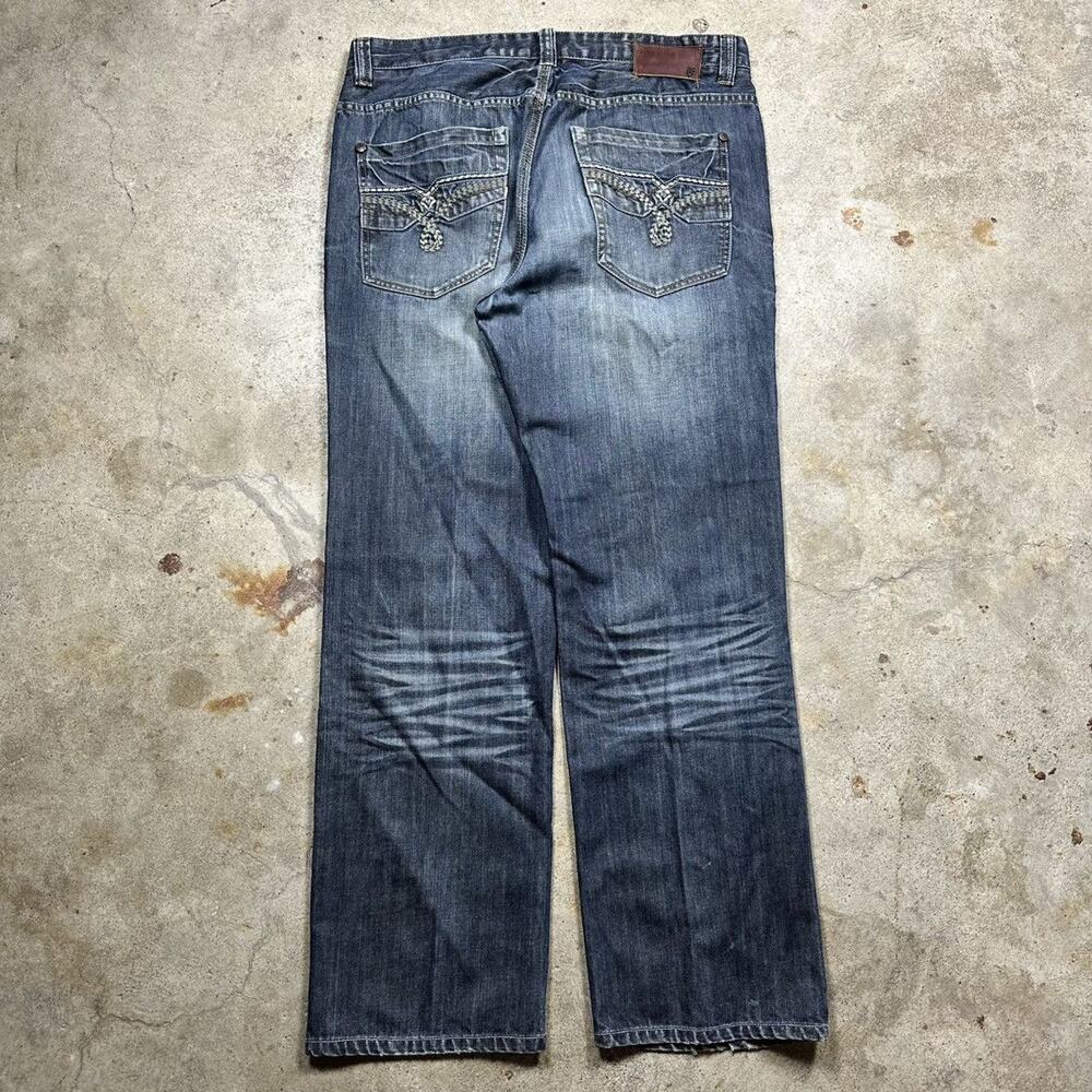 VTG Y2K Ecko Unltd Loose Straight Leg Blue Denim Skater Jeans Size 36x32